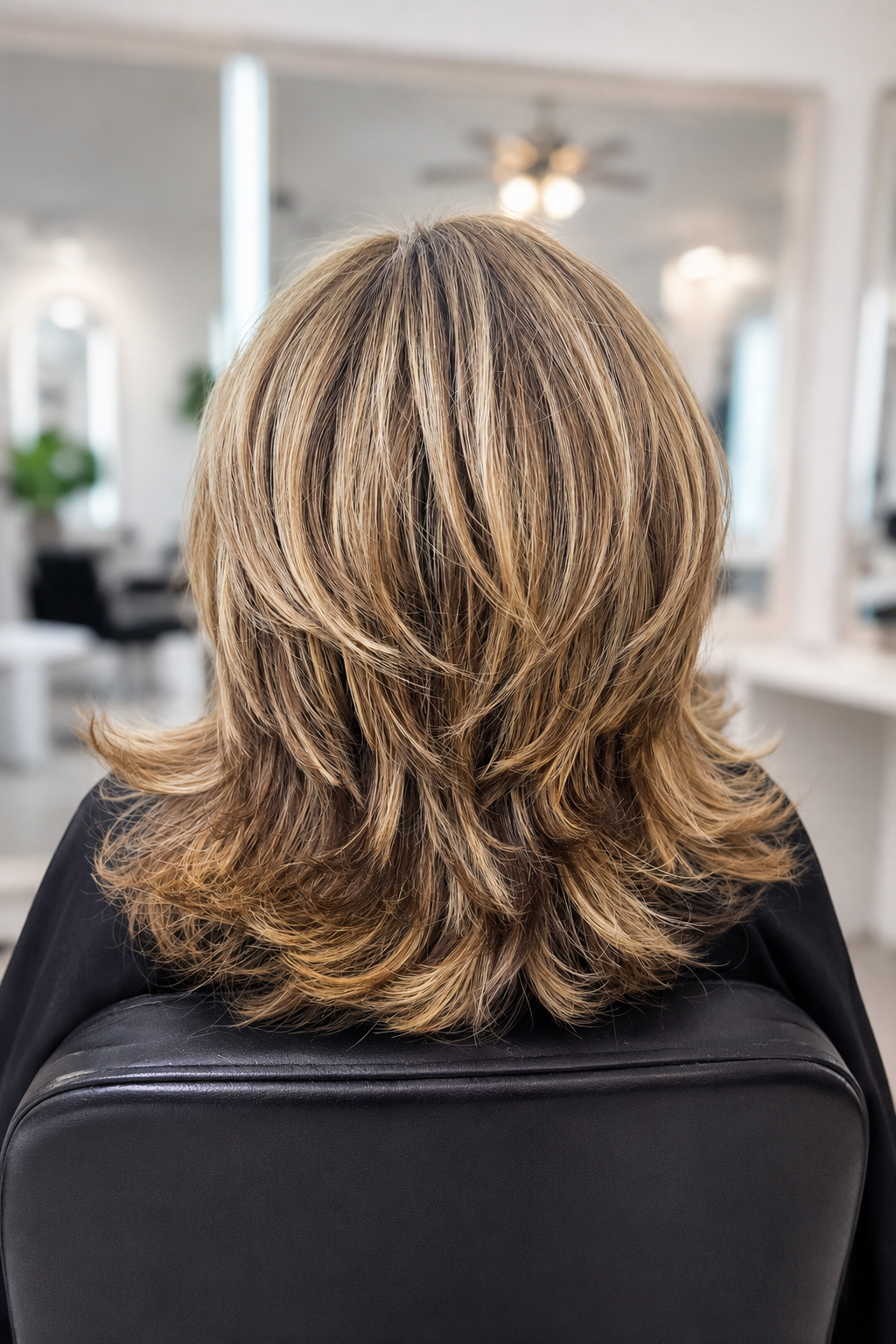 Balayage con corte en capas